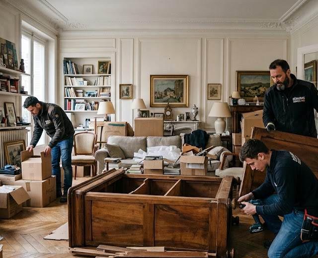 Équipe Diogène Clean Assistance en chantier de débarras de maison à Puteaux (92)